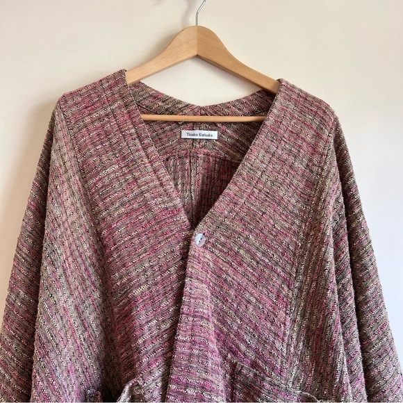 Yasuko Kurisaka Kimono Style MOP Button Cardigan - Picture 3 of 16